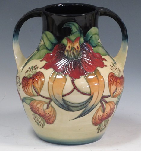 Lot 183 - A modern Moorcroft two-handled vase, 25cm high