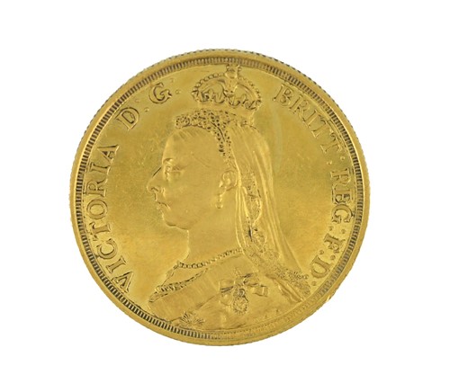 Lot 68 - Victoria gold 2 pounds, 1887, Jubilee head of...