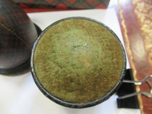 Lot 6 - A collection of Tartanware including snuff...