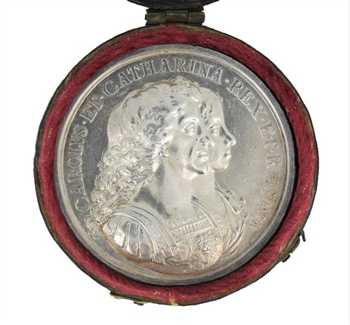 Lot 72 - Charles II and Catherine silver medal British...
