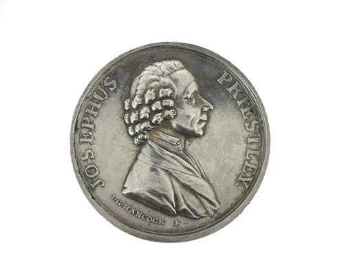 Lot 77 - Joseph Priestley, 1783, 50th Birthday silver...