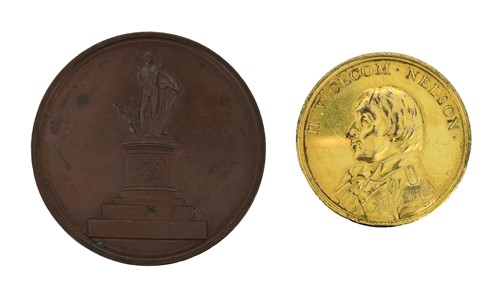 Lot 78 - The Nelson Monument in Birmingham 1809, bronze...
