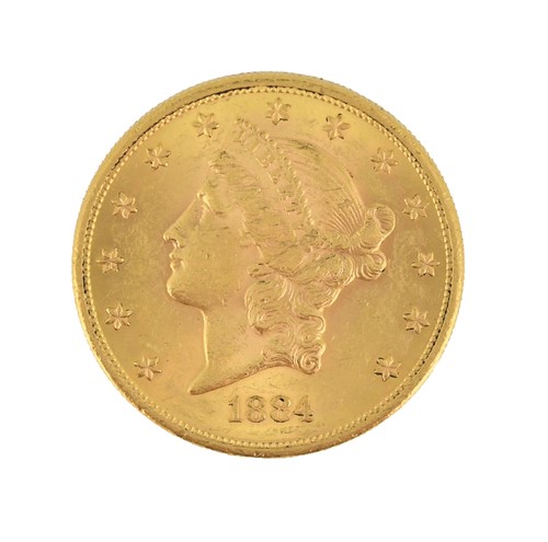 Lot 84 - USA gold $20 double eagle 1884, Coronet...