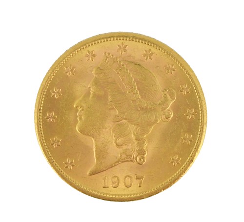 Lot 87 - USA gold $20 double eagle 1907, Coronet...