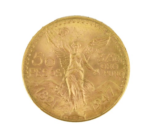 Lot 88 - Mexico 50 Pesos gold coin, 1821 - 1947,...