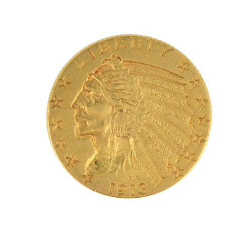 Lot 90 - USA gold $5 1913, Indian head left