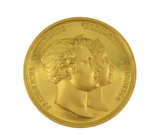 Lot 91 - Gold medal by Losch for the marriage of...