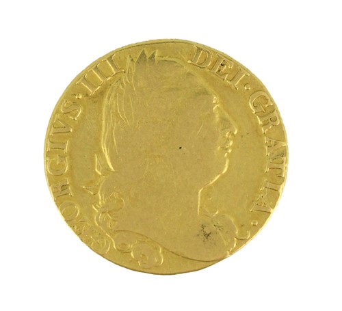 Lot 92 - George III gold Guinea 1777, 8.3g