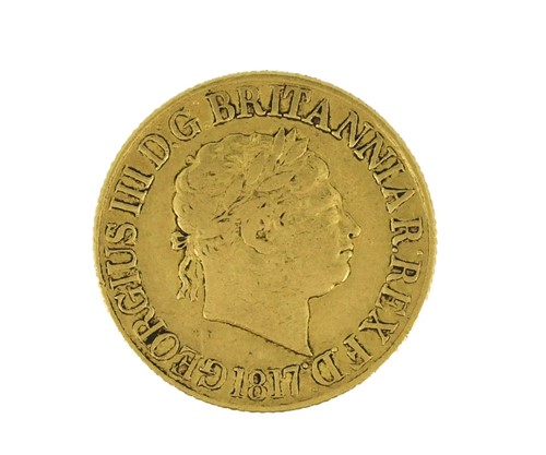 Lot 95 - George III gold sovereign 1817, 7.9g