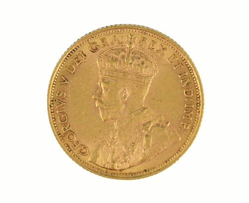 Lot 121 - George V Canada gold 5 dollars 1912, 8.4g