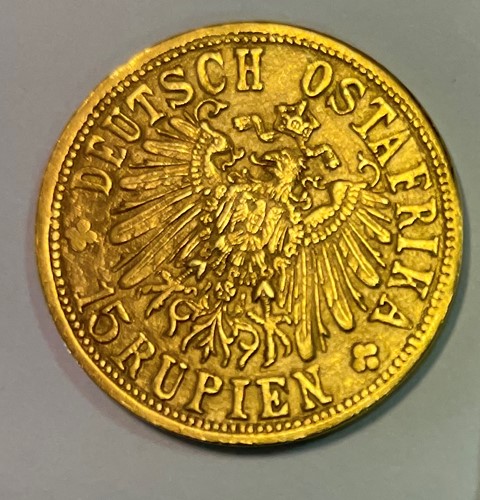 Lot 123 - German East Africa gold 15 Rupien, 1916,...