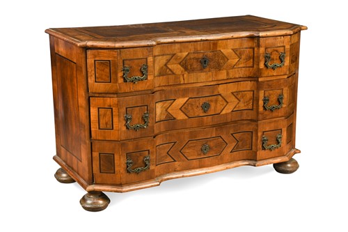 Lot 158 - A South German/ North Italian parquetry commode, 18th century