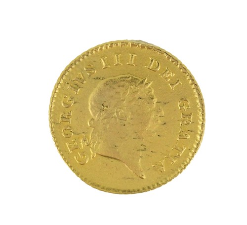 Lot 392 - George III gold one third guinea, 1808