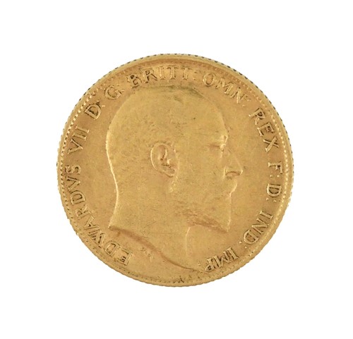 Lot 132 - Edward VII gold half sovereign 1906
