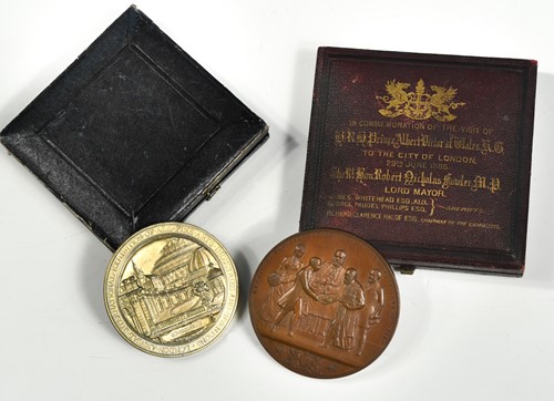 Lot 145 - Prince Albert Victor Edward of Wales, bronze...