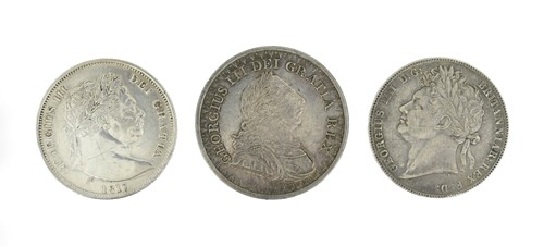 Lot 153 - George III half crown 1817, another 1820; with...