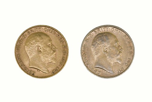 Lot 155 - Two Edward VII gold half sovereigns 1908 (2)
