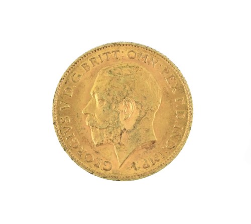 Lot 163 - George V gold half sovereign 1913