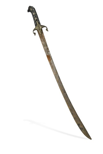 Lot 230 - A Turkish / Ottoman short sword, 18th or 19th century