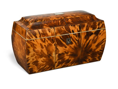Lot 365 - A Regency tortoiseshell tea caddy