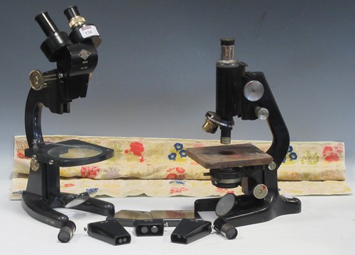 Lot 130 - A mid- 20th century microscope by W Watson and...