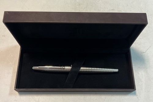 Lot 440 - Alfred Dunhill  - A steel cased fountain pen