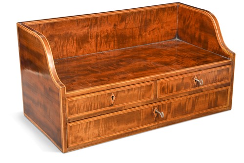 Lot 328 - A mahogany book trough, 19th century