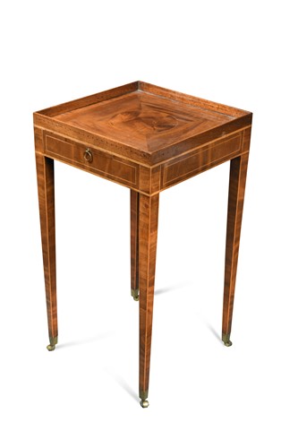 Lot 254 - A George III inlaid mahogany urn stand
