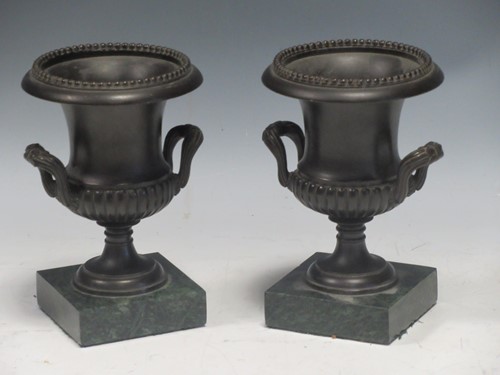 Lot 119 - A pair of late 19th/ early 20th century bronze...