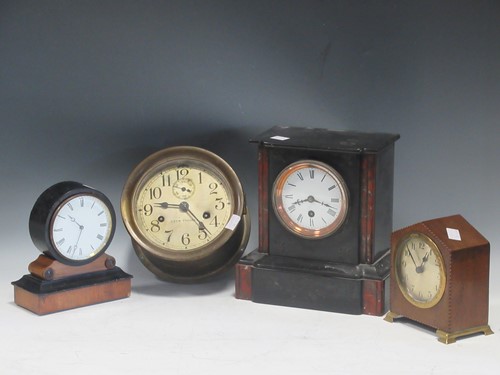 Lot 68 - Seth Thomas brass ships bulkhead type clock,...