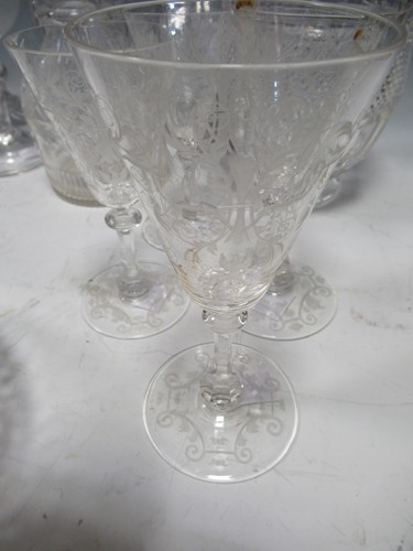 Lot 15 - Various cut glass decanters and other glass...