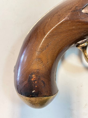 Lot 145 - A French model An IX flintlock cavalry pistol, early 19th century