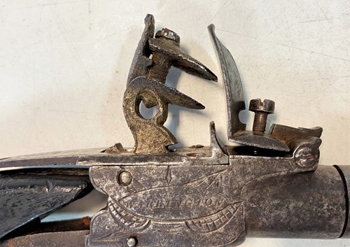 Lot 145 - A French model An IX flintlock cavalry pistol, early 19th century