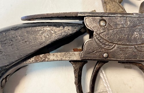 Lot 145 - A French model An IX flintlock cavalry pistol, early 19th century