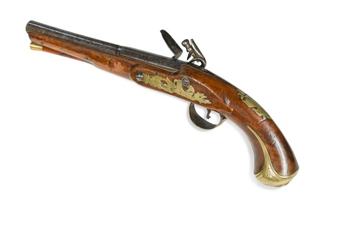 Lot 140 - Joiner, London, a flintlock sash-pistol, circa 1760