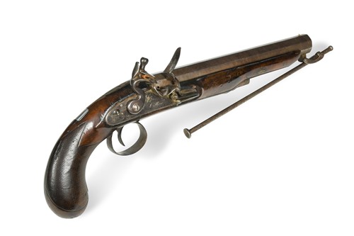 Lot 149 - Collins, a flintlock Officer's pistol, early 19th century