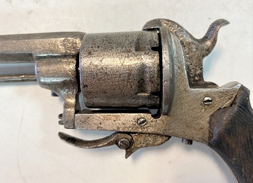 Lot 146 - A Belgian 6-shot pinfire revolver pocket pistol, 19th century