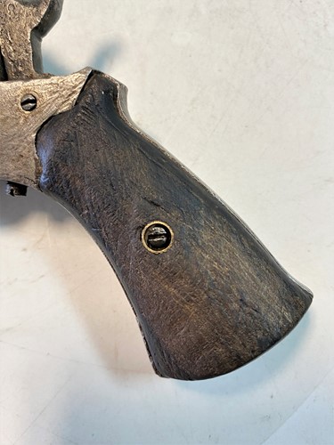 Lot 146 - A Belgian 6-shot pinfire revolver pocket pistol, 19th century