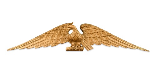 Lot 409 - A large carved giltwood Ho-Ho bird, circa 1900