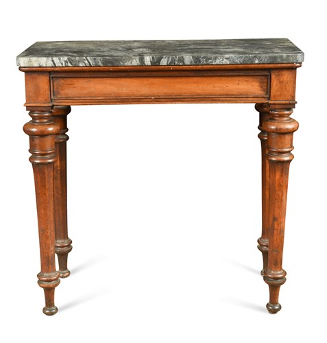 Lot 344 - A marble topped console table stamped 'Holland & Sons', late 19th century