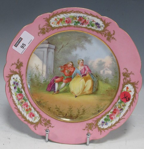 Lot 95 - A Sevres 'Chateau des Tuileries' porcelain...