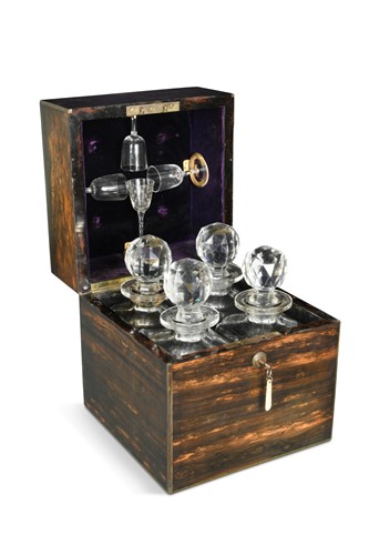 Lot 236 - A Victorian coromandel decanter box