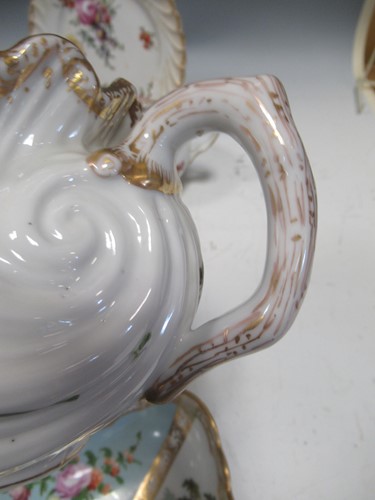 Lot 14 - Items of Dresden porcelain to include cups,...