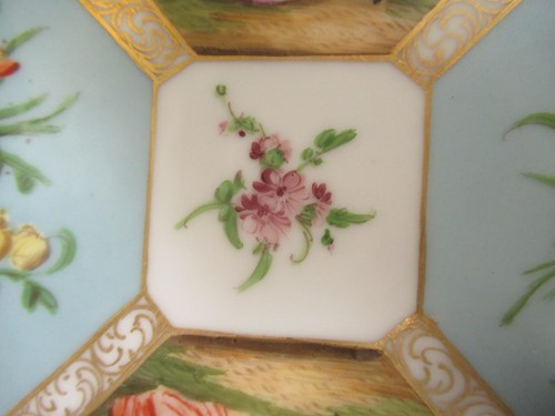 Lot 14 - Items of Dresden porcelain to include cups,...