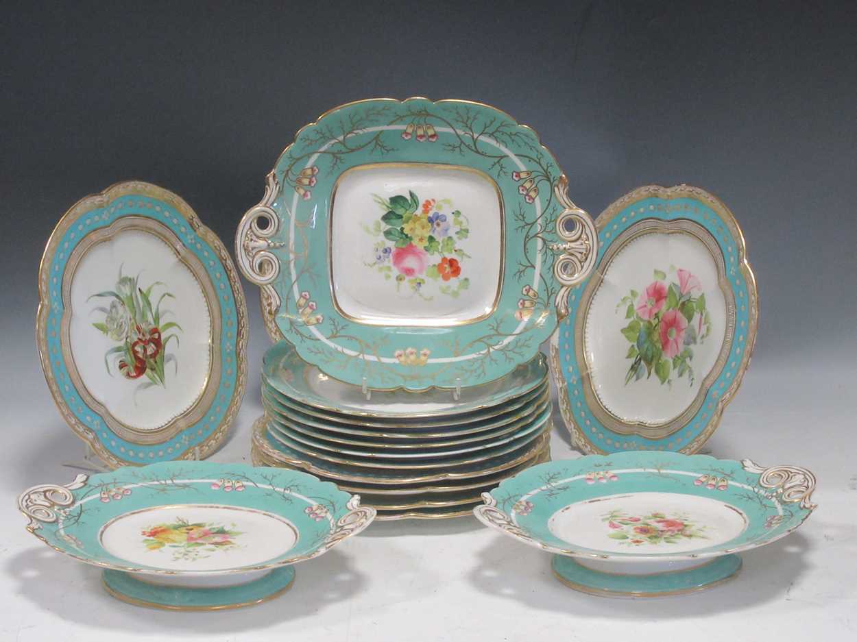 Lot 12 - Two 19th century English porcelain part...