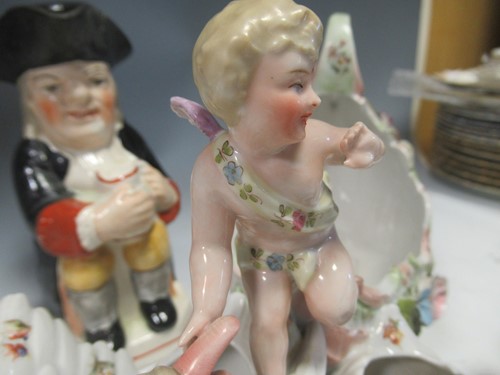 Lot 13 - Three Moore bros white glazed figural dishes...