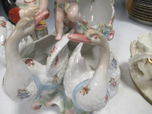 Lot 13 - Three Moore bros white glazed figural dishes...