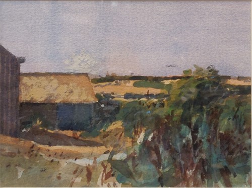 Lot 218 - Christa Gaa Farm near Lamorna gouache and...