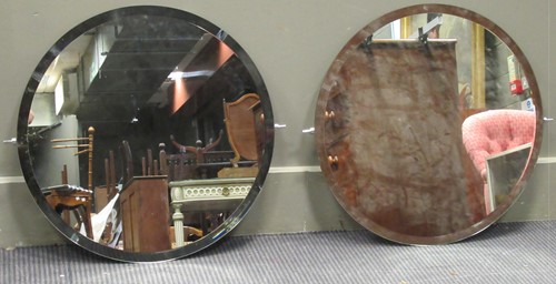 Lot 426 - A pair of circular wall mirrors, 51cm diameter