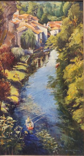 Lot 231 - Michael Stone (Modern British), a trio of oil...
